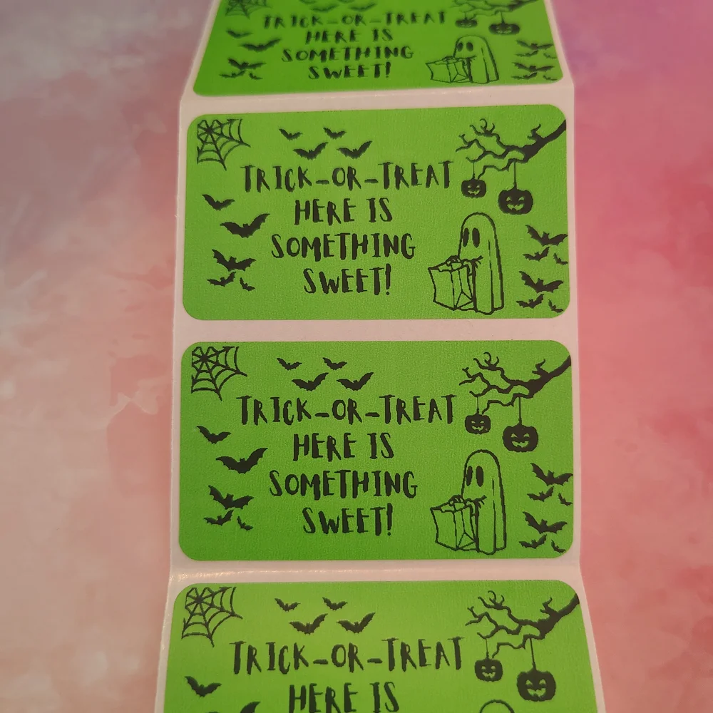 💙100 Trick-or-Treat- Shipping Labels Thermal Packaging Stickers 2.25